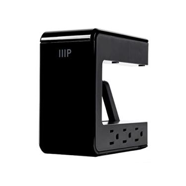 Imagem de Monoprice Protetor de sobretensão em formato de C para montagem em mesa, 6 saídas com 2 portas USB tipo A e 1 portas de carregamento USB tipo C - Coleção Workstream