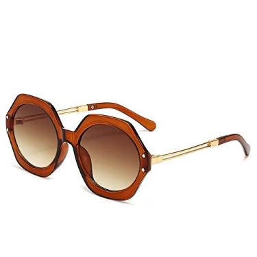 Imagem de Rede de armação grande feminina na moda, tiro de rua vermelho, óculos de sol de personalidade de rosto redondo, óculos de sol protetor solar, óculos de luz plana feminina, óculos de sol da moda, 2, tamanho único