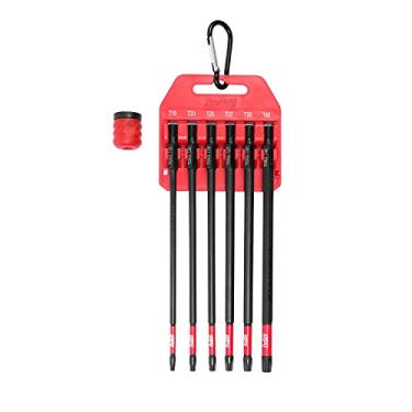 Imagem de Protorq Conjunto de brocas de impacto longo, TORX, 15,24 cm de comprimento, 6 peças com 1 magnetizador e desmagnetizador