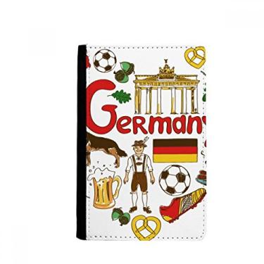 Imagem de Porta-passaporte bandeira nacional Alemanha amor coração Landscap Notecase Burse capa carteira porta-cartão, Multicolor