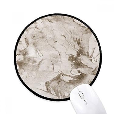 Imagem de Tapete de mouse cinza polido com textura de papel áspero para mesa de escritório tapete redondo para computador