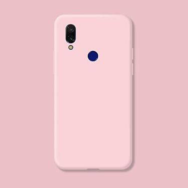 Imagem de Capa macia de silicone doce para Xiaomi Redmi Note 5 6 7 8 8T Pro 5A 6A 7A 8A S2 GO K20 Capa colorida sólida fosca, cor rosa, para Redmi 6