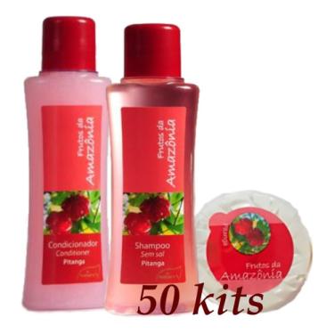 Imagem de Kit 50 Sabonete 20g Shampoo Condicionador 35 Ml  Hotel Motel