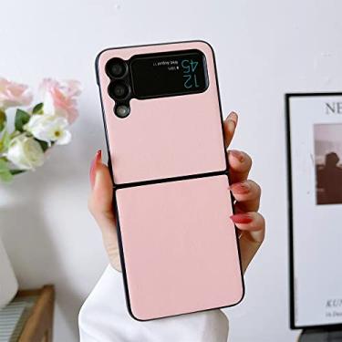 Imagem de Capa de telefone de cor sólida de luxo para Samsung Galaxy Z Flip 3 4 5G Zflip3 Zflip4 Z Flip3 Flip4 Capa à prova de choque, b, para Z Flip 4