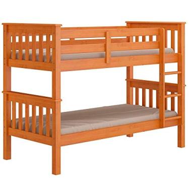 Imagem de Beliche Madeira Maciça Mel Acetinado com Escada Fixa Marjorie