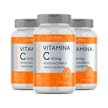 Imagem de Vitamina C com Zinco - 3 unidades de 60 Cápsulas - Lauton