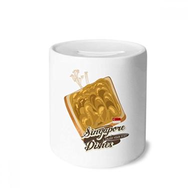 Imagem de DIYthinker Caixa de moedas de cerâmica tradicional Singapura Kaya Toast para presente de cofrinho