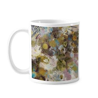 Imagem de August Lotus XJJ Caneca de pintura a óleo cerâmica café porcelana caneca talheres