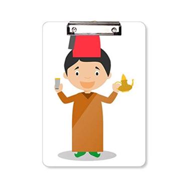 Imagem de Red Hat Marrocos Desenho Prancheta Pasta Bloco de Escrita Placa de Apoio A4