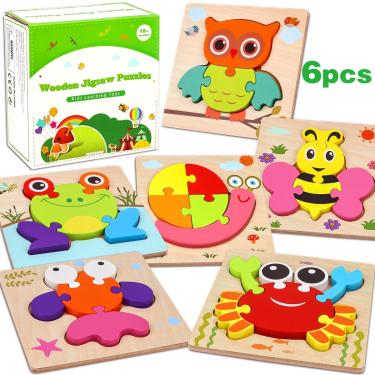 Kit 3 Jogos Infantil Quebra-Cabeca Animais Brinquedo Criança em