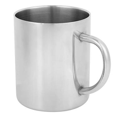 Imagem de Xícara de leite, copo de café de aço inoxidável, caneca de café durável, ecológica para lojas, cozinhas, restaurantes