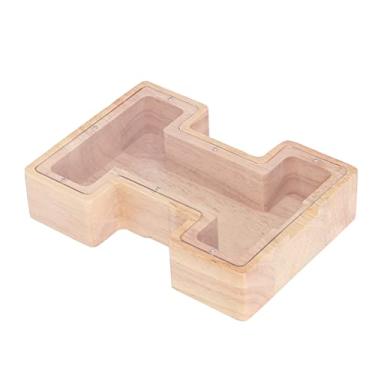 Imagem de Carta Infantil Banco de Dinheiro, Decoração de Madeira Transparente Carta de Madeira Personalizada Cofrinho Significativo Resistente para Crianças (5A09)