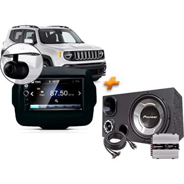 Imagem de Multimídia Jeep Renegade Câmera + Moldura + Caixa Trio + Modulo Taramps
