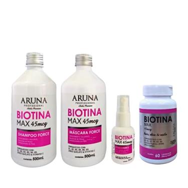 Imagem de Kit Biotina Max 04 (Shampoo, Mascara,Tônico,Biotina Capsula)