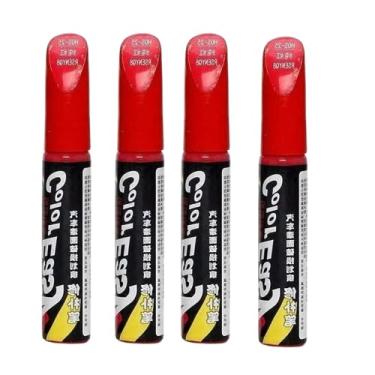 Imagem de Kit 4 Canetas Tinta Reparadora Tira Risco Automóveis Carro Moto Caminhões Pintar e Retocar Pneu Azulejo e Tênis Aplicador