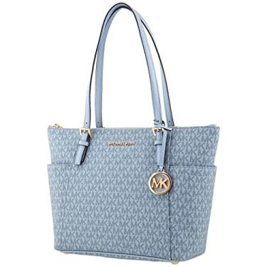 Imagem de MICHAEL Michael Kors Jet Set Item East/West Top Zip Tote (PALE BLUE, One Size)