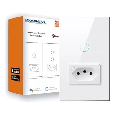 Imagem de Interruptor Inteligente 1 Botão E 1 Tomada Smart Life Repetidor Zigbee