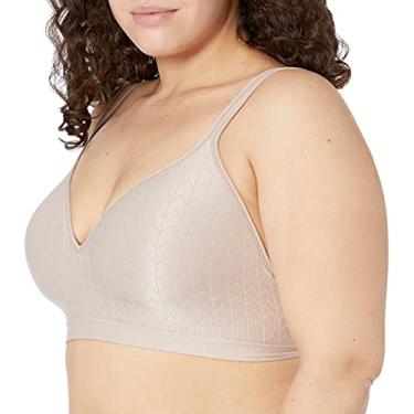 Imagem de Bali Sutiã feminino sem fio, Comfort Revolution, cobertura total, sem aro, absorção de umidade, Blush Zag para noite, 36D
