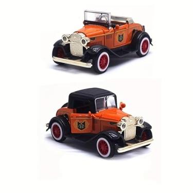 Imagem de PowerToys YUGEN - Miniatura Carros Antigos de Coleção ideal para colecionadores e entusiastas de carros clássicos (Laranja)