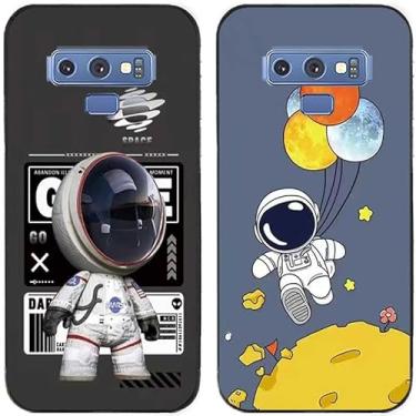 Imagem de 2 peças fashion astronauta impresso TPU gel silicone capa de telefone traseira para Samsung Galaxy All Series (Galaxy Note 9)
