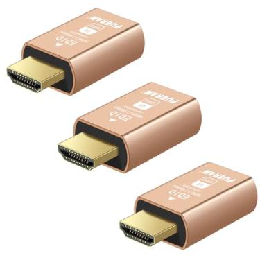 Imagem de FUERAN Plugue fictício HDMI 2.1 - emulador de tela virtual 4K @120Hz, adaptador sem cabeça, suporta 3840 x 2160, 1440p, 1080p, emulador EDID para GPU/desktop remoto