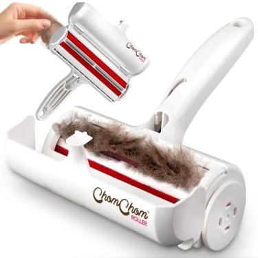 Imagem de Chom Chom Roller removedor de pelos de animais de estimação e rolo reutilizável de fiapos – Removedor de pelos de cães e gatos ChomChom para móveis, sofá, tapete, roupas e roupa de cama – portátil,