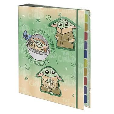 Imagem de Fichário Colegial DAC com Fechamento Elástico - Baby Yoda