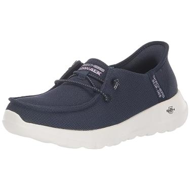 Imagem de Skechers Skechers Tênis feminino sem cadarço Go Walk Joy Moc Toe Casual, Azul-marinho/lavanda, 38