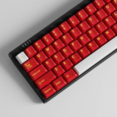 Imagem de Sumgsn Conjunto de Teclas Vermelhas Clássicas de 160 Teclas Doubleshot Perfil Cherry Mx 7u Espaço Adequado para 61/64/87/104/108 Cherry Mx Switches ISO ANSI Layout Teclados Mecânicos Alice