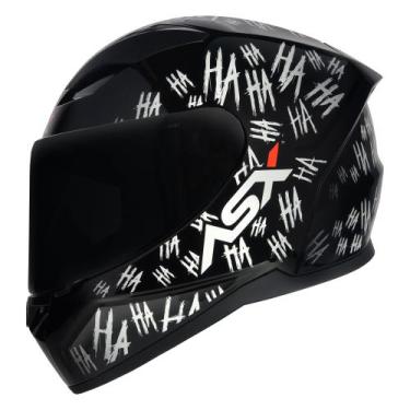 Imagem de Capacete ASX City Fun Preto e Branco, 60