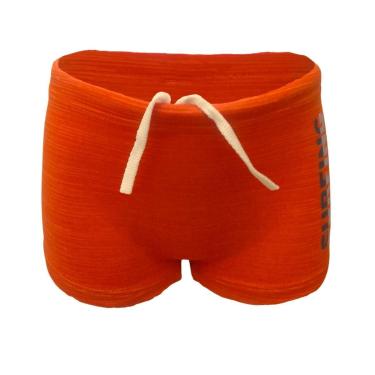 Imagem de Sunga Boxer Infantil Surfing Proteção Uv 50 Laranja Nadar Surf Piscina Natação Verão Com Cordão-Masculino
