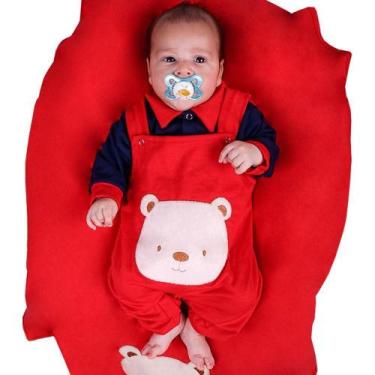 Imagem de Saída Maternidade Menino Ursinho Vermelho 04 Peças - Mavi Baby