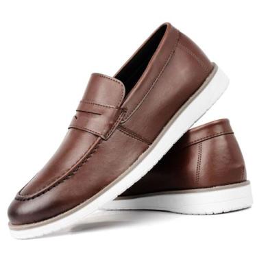 Imagem de Mocassim Loafer Masculino Sapato Derby Preto Marrom Oxford Casual LF4,