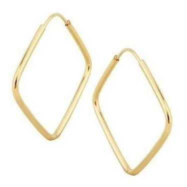 Imagem de Brinco De Argola Quadrado Em Ouro 18k-750 - RD Magazine