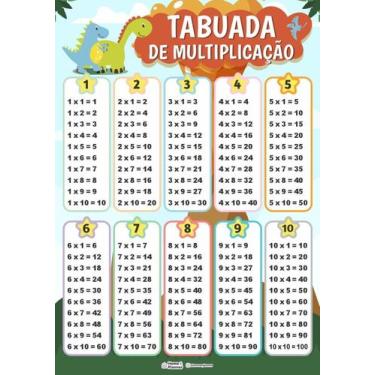 Imagem de Tabuada De Multiplicação - Dinossauros - Home E Planner