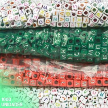 Imagem de Miçangas Para Pulseira - Letras - C/1000 Peças M10 - Nybc