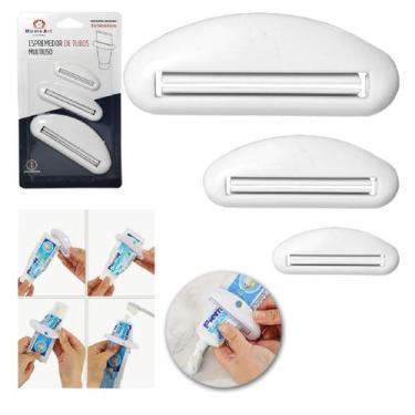Imagem de Espremedor Tubos Creme Dental Pomada Pasta de Dentes 3pçs - Saz