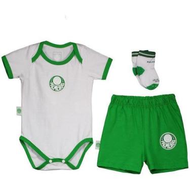 Imagem de Kit Body Palmeiras Triple  Branco e Verde - Reve Dor, P