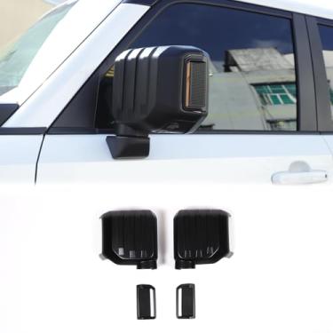 Imagem de Capa de acabamento de espelhos retrovisores compatível com Toyota Land Cruiser 250 Prado LC250 J250/Lexus GX 2024 2025 acessórios, tampa da tampa do espelho retrovisor da porta lateral (preto fosco)