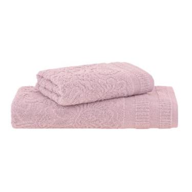 Imagem de Kit Toalha Banho e Rosto 2 Pçs Botanique Extra Soft Buddemeyer, Salmao