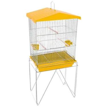 Imagem de Viveiro Calopsita Canário Pássaros Semelhantes Gaiola Dobrável Zincado