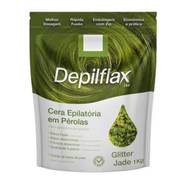 Imagem de Cera Quente Depilatória Profissional Glitter Jade Depilflax Em Perolas