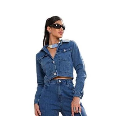 Imagem de JAQUETA JEANS COTÊLE FEMININA CROPPED-Feminino