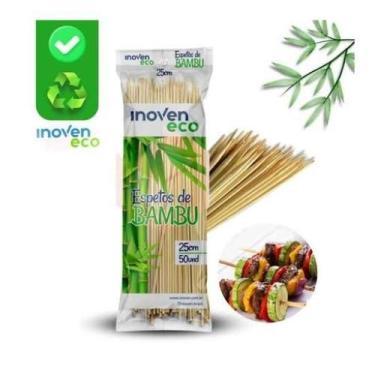 Imagem de Palito Espeto De Bambu Para Churrasco E Petisco 25cm-50un - Inoven