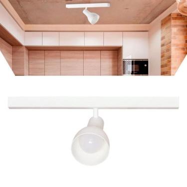 Imagem de Luminária Trilho Eletrificado 1 Spot Lâmpada E27 Direcionável - Madein