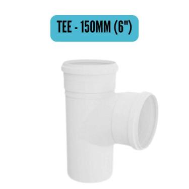 Imagem de Conexões de Esgoto 150mm 6" Branco/Cotovelo/Luva/Tee/Caps/Junção/Luva 