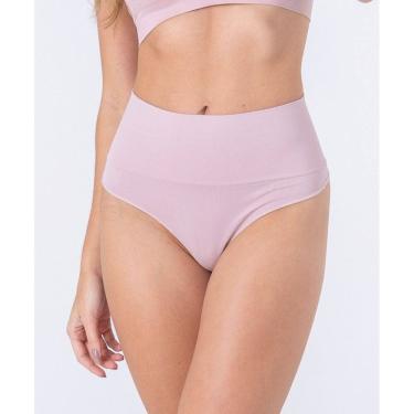 Imagem de Calcinha fio dental sem costura, cintura alta, com reforço na barriga