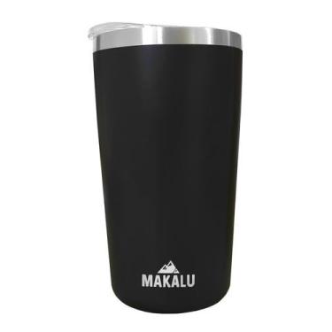 Imagem de Copo Térmico Aço Inox 420ML Preto p/ Água Cerveja Café - Quente e Frio