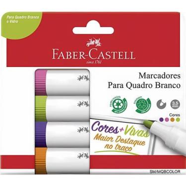Imagem de Marcador Quadro Branco Colorido Caneta Faber Castell Escolar - Faber-C