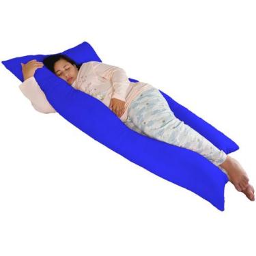 Imagem de Capa para Travesseiro Gigante Anatômico 170x80cm Happy Line, Azul
